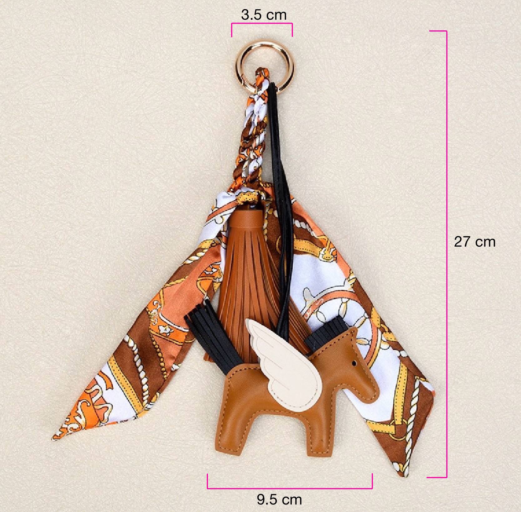 Winged horse bag charm