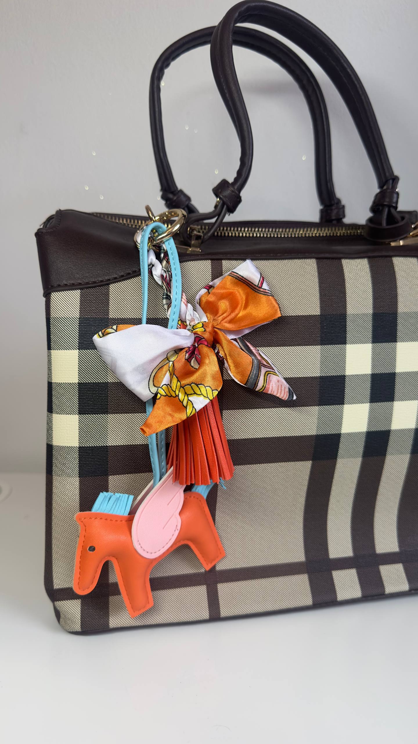 Winged horse bag charm