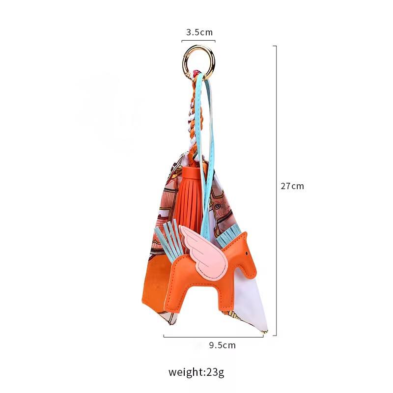 Winged horse bag charm