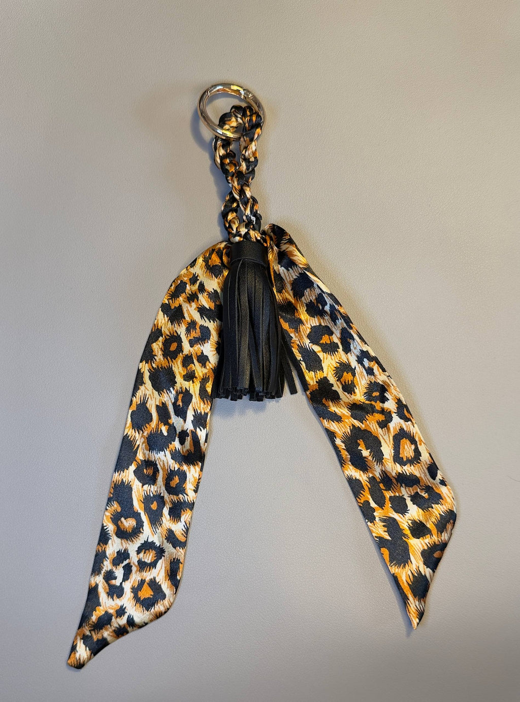 Leopard Scarf Dachshund bag charm