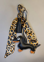 Leopard Scarf Dachshund bag charm