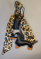 Leopard Scarf Dachshund bag charm