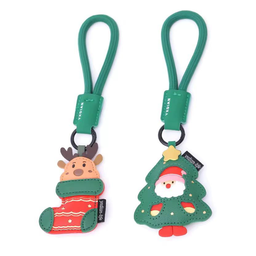 Santa and Reindeer bag charms / keychains