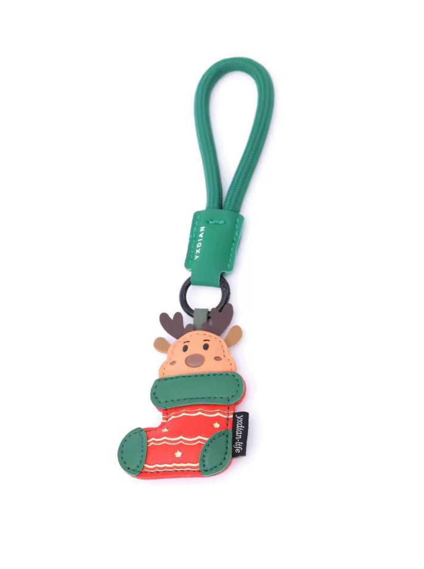 Santa and Reindeer bag charms / keychains